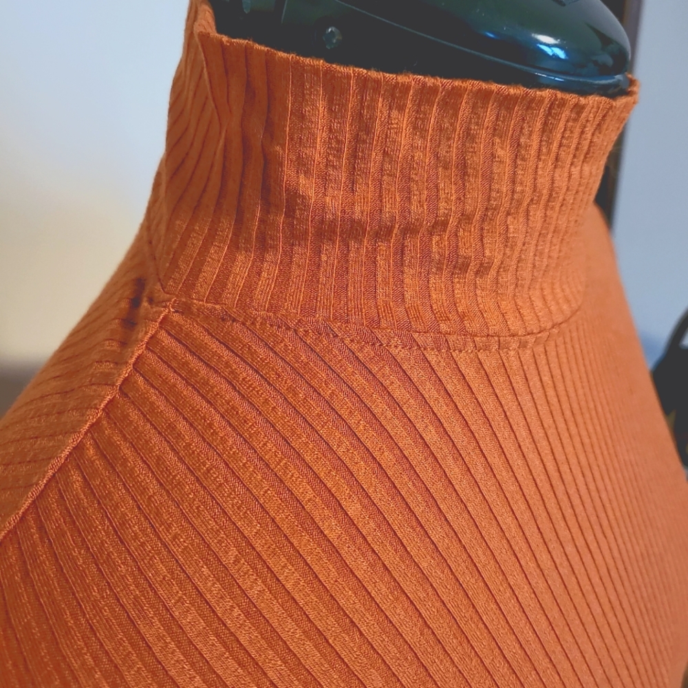 Rachel Zoe Orange Mock-Neck